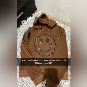 brown smiley hoodie